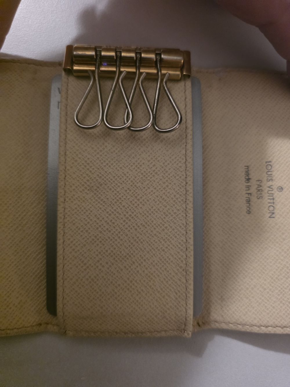 Louis Vuitton Damier Azur Key/ Card Pouch in Cream/Blue - Picture 4 of 6